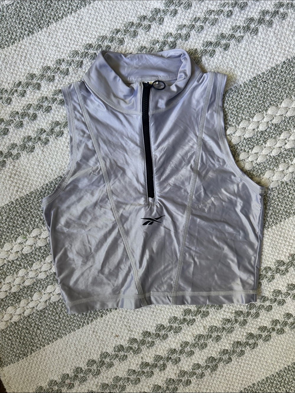 Reebok Sleeveless Zip Crop Top
